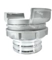 Half-coupling with grooved sleeve for aluminum clamps